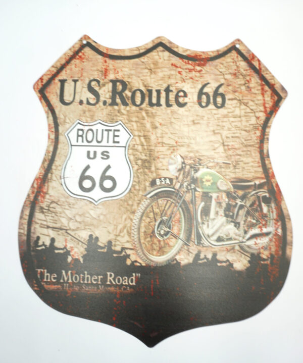 BLASZANY SZYLD U.S.Route 66 - TABLICZKA 34,5X30 cm