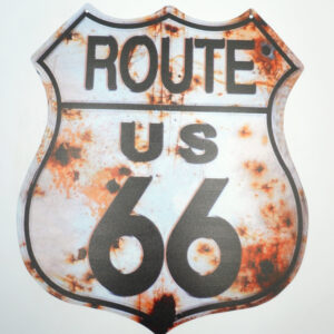 BLASZANY SZYLD ROUTE US 66 - TABLICZKA 34,5X30 cm