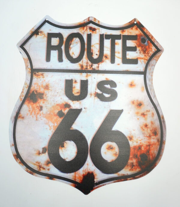 BLASZANY SZYLD ROUTE US 66 - TABLICZKA 34,5X30 cm