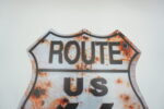 BLASZANY SZYLD ROUTE US 66 - TABLICZKA 34,5X30 cm