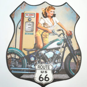 BLASZANY SZYLD ROUTE US 66 - TABLICZKA 34,5X30 cm