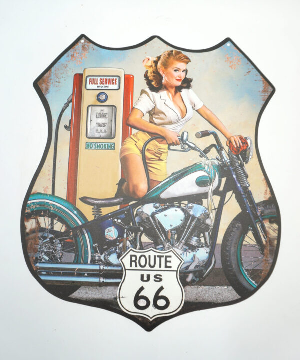 BLASZANY SZYLD ROUTE US 66 - TABLICZKA 34,5X30 cm