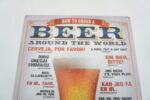 BLASZANY SZYLD BEER AROUND THE WORLD - TABLICZKA 25X20 cm