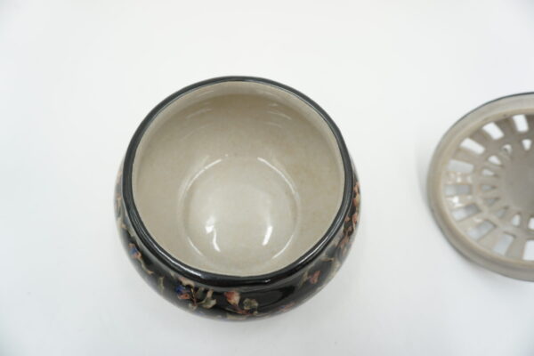 SZKATUŁKA PORCELANA Z BRĄZEM - PUZDERKO WAŻKA