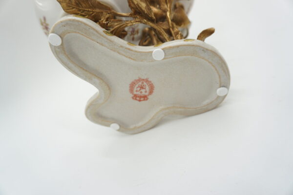 PIĘTROWA PATERKA PORCELANA Z BRĄZEM - PTASZEK