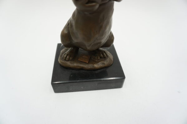 FIGURA Z BRĄZU ZAJĄC ZAJĄCZEK Z DZIECKIEM