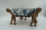 PATERA PORCELANA Z BRĄZEM NA ANIOŁACH - ANIOŁY BRĄZ + PORCELANA PATERA