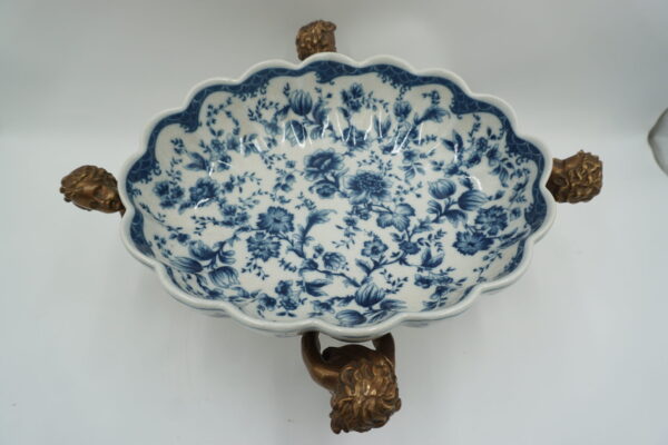 PATERA PORCELANA Z BRĄZEM NA ANIOŁACH - ANIOŁY BRĄZ + PORCELANA PATERA