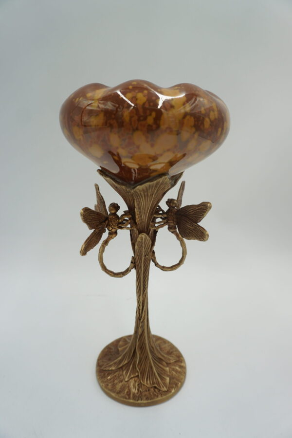 WAZON WAZONIK PORCELANA Z BRĄZEM - WAŻKI