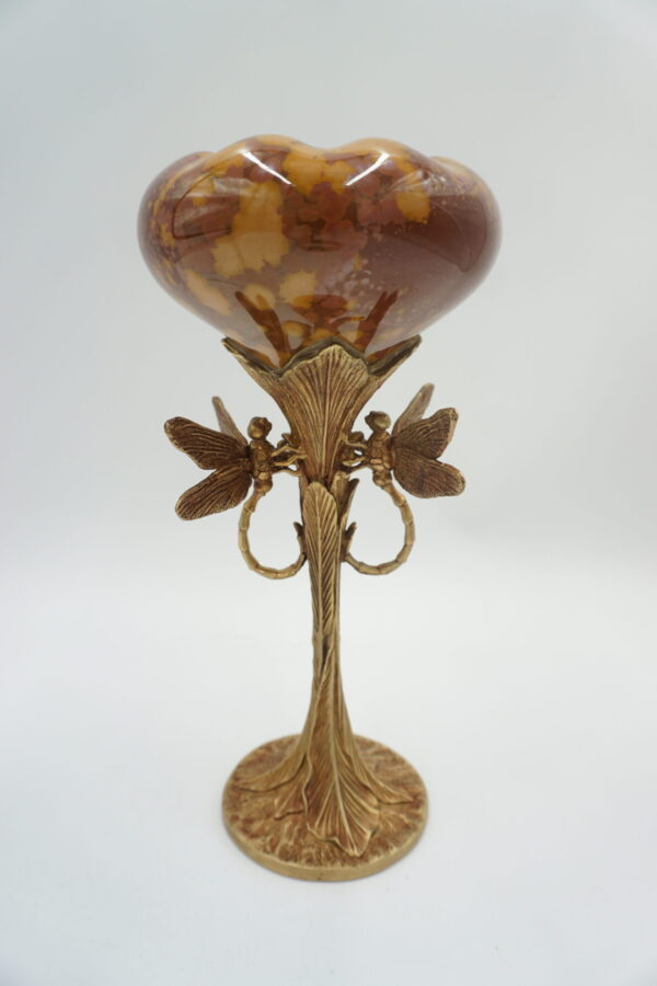 WAZON WAZONIK PORCELANA Z BRĄZEM - WAŻKI