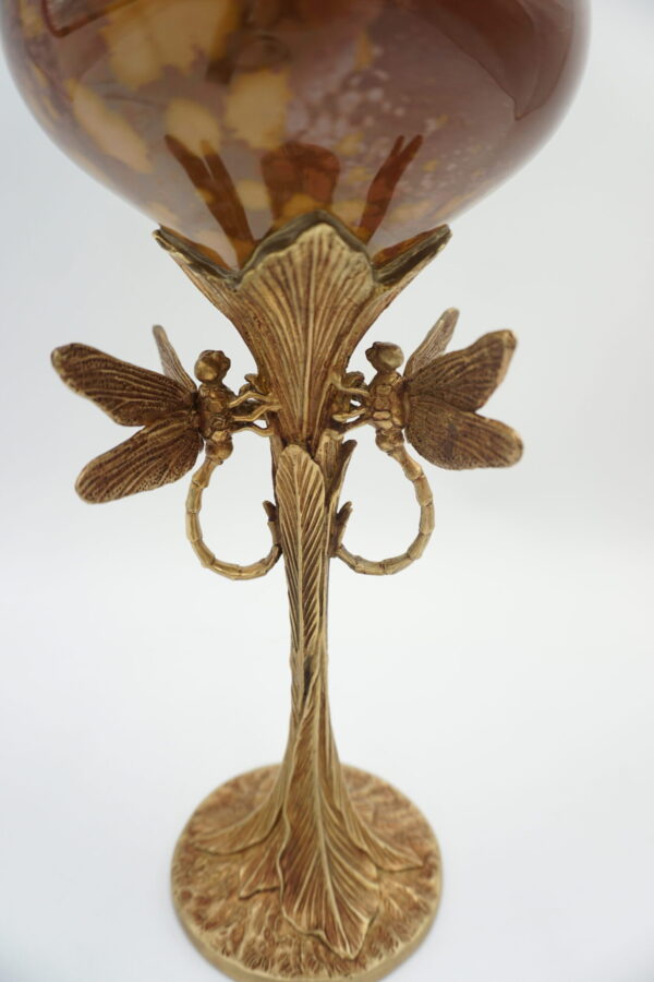 WAZON WAZONIK PORCELANA Z BRĄZEM - WAŻKI