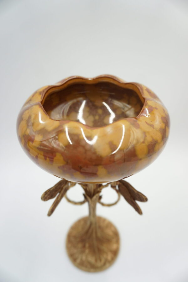 WAZON WAZONIK PORCELANA Z BRĄZEM - WAŻKI