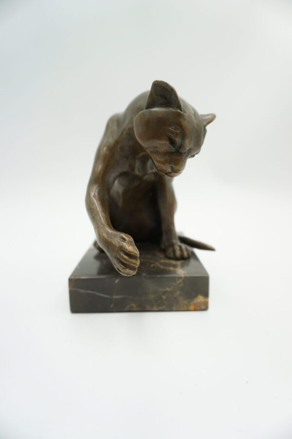 FIGURA Z BRĄZU KOT KOTEK