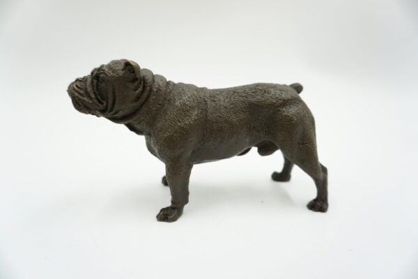 FIGURA Z BRĄZU PIES BULLDOG ANGIELSKI SŁODKI