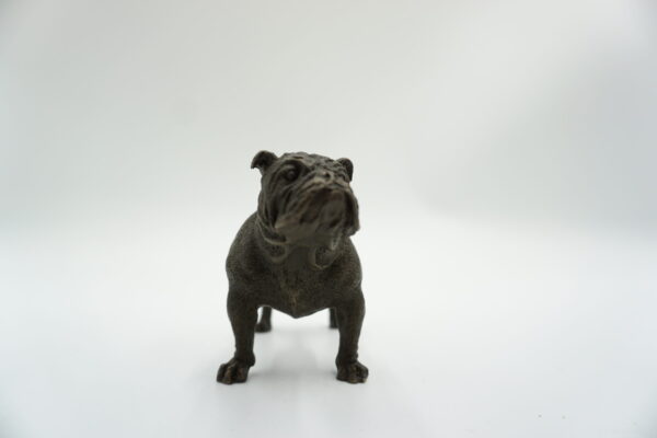 FIGURA Z BRĄZU PIES BULLDOG ANGIELSKI SŁODKI