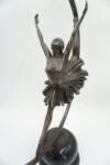 DUŻA FIGURA Z BRĄZU TANCERKA W KOLE BALETNICA BALLERINA
