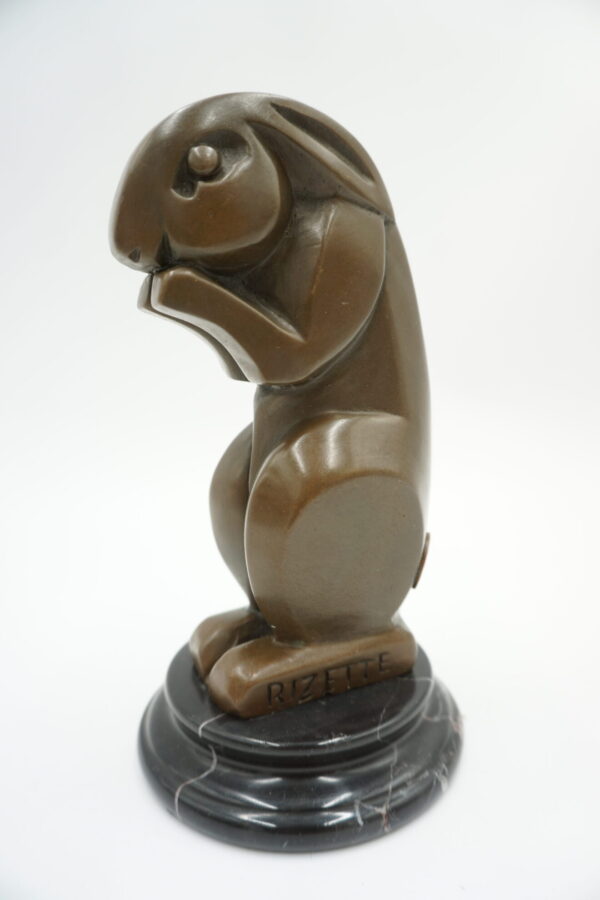 FIGURA Z BRĄZU KRÓLIK KRÓLICZEK ART DECO