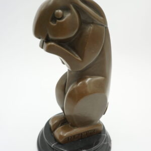 FIGURA Z BRĄZU KRÓLIK KRÓLICZEK ART DECO