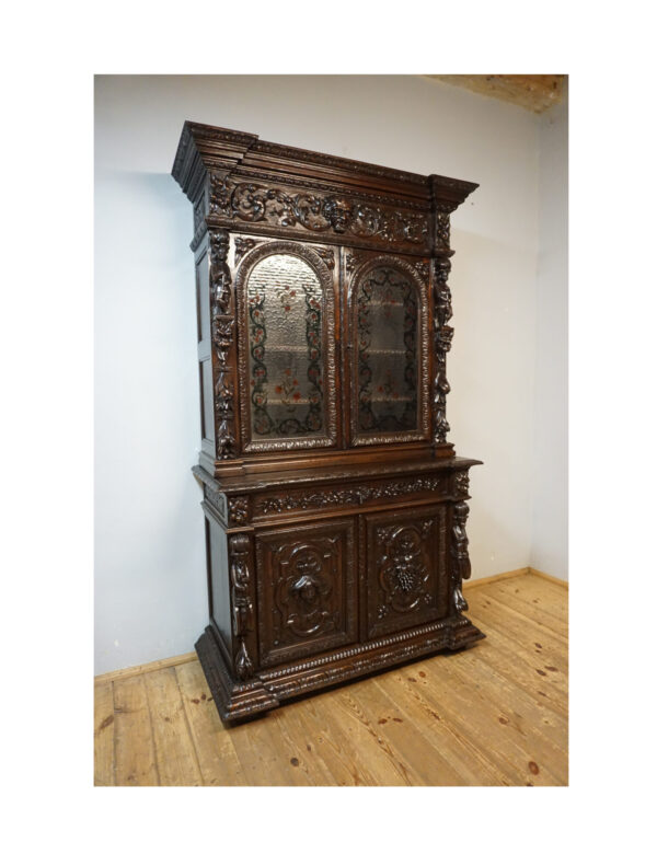 FIGURALNY KREDENS NIESAMOWITE RZEŹBY UNIKAT