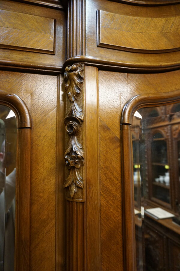 PAŁACOWA SZAFA TRZYDRZWIOWA Z LUSTRAMI LUDWIK ROCAILLE ANIOŁ FRANCJA