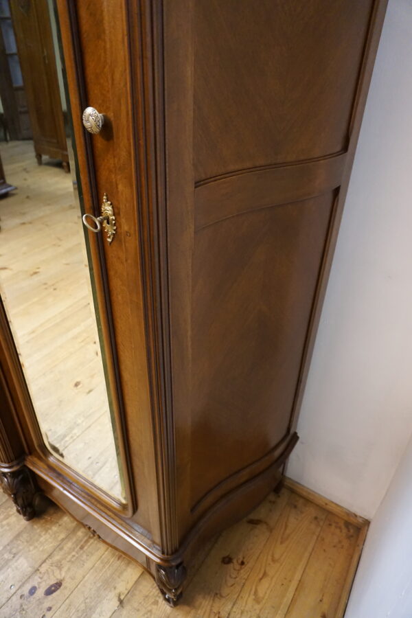 PAŁACOWA SZAFA TRZYDRZWIOWA Z LUSTRAMI LUDWIK ROCAILLE ANIOŁ FRANCJA