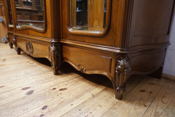 PAŁACOWA SZAFA TRZYDRZWIOWA Z LUSTRAMI LUDWIK ROCAILLE ANIOŁ FRANCJA