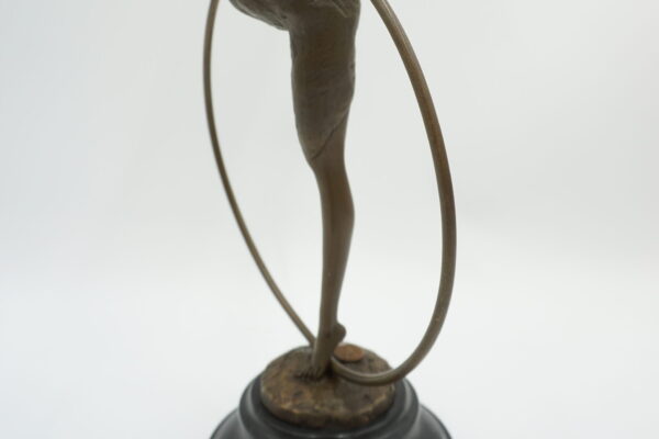 FIGURA Z BRĄZU TANCERKA BALETNICA BALLERINA W KOLE