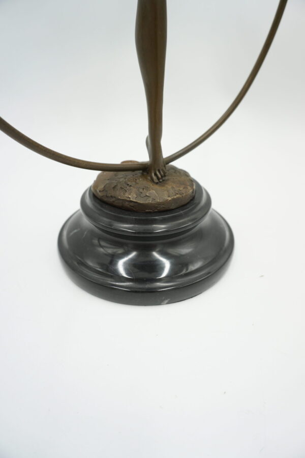 FIGURA Z BRĄZU TANCERKA BALETNICA BALLERINA W KOLE