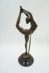 FIGURA Z BRĄZU TANCERKA BALETNICA BALLERINA W KOLE