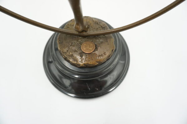 FIGURA Z BRĄZU TANCERKA BALETNICA BALLERINA W KOLE