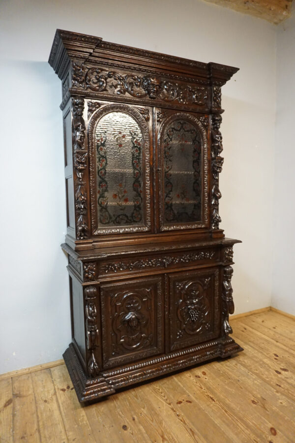 FIGURALNY KREDENS NIESAMOWITE RZEŹBY UNIKAT