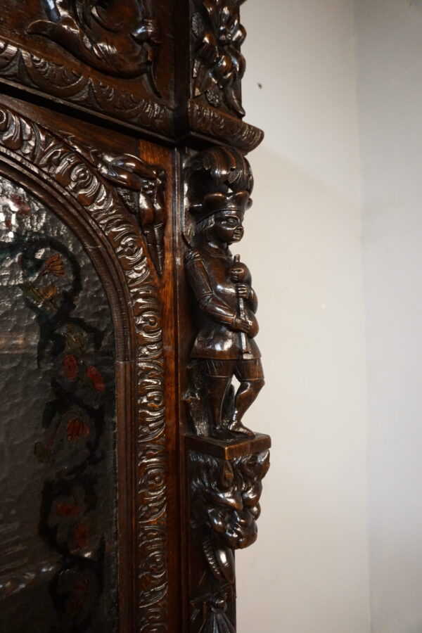 FIGURALNY KREDENS NIESAMOWITE RZEŹBY UNIKAT