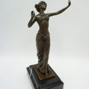 DOSTOJNA KOBIETA FIGURA Z BRĄZU - SYGNOWANA