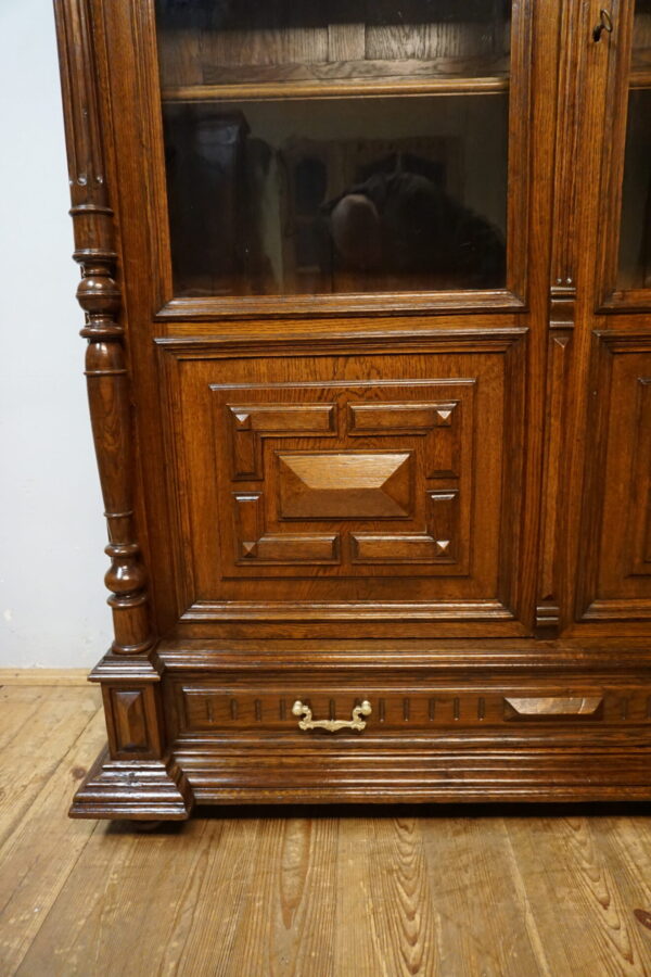 WYSOKA EKLETYCZNA BIBLIOTEKA FRANCUSKA PO RENOWACJI WYS 243cm