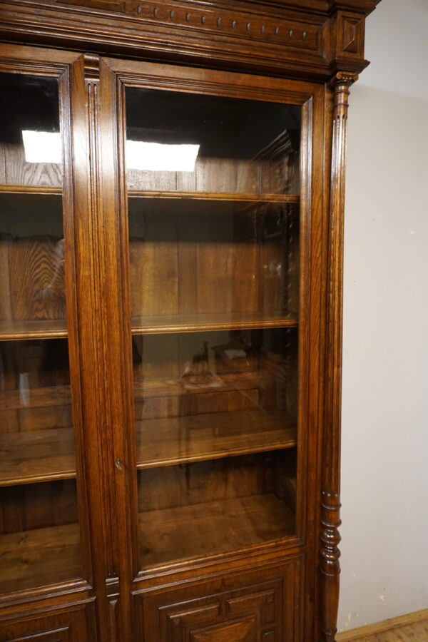 WYSOKA EKLETYCZNA BIBLIOTEKA FRANCUSKA PO RENOWACJI WYS 243cm