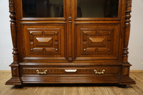 WYSOKA EKLETYCZNA BIBLIOTEKA FRANCUSKA PO RENOWACJI WYS 243cm