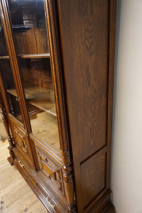 WYSOKA EKLETYCZNA BIBLIOTEKA FRANCUSKA PO RENOWACJI WYS 243cm