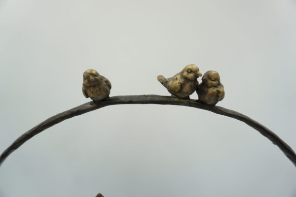 DUŻA FIGURA Z BRĄZU NAGA KOBIETA W KOLE AKT SYGNOWANY