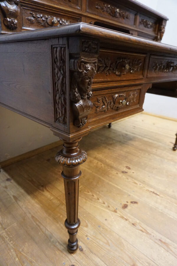 STARE RZEŹBIONE BIURKO SEKRETARZYK GŁOWY FRANCJA!!