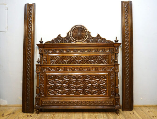 STARE BRETOŃSKIE ŁOŻE RĘCZNIE RZEŹBIONE ORYGINAŁ !!