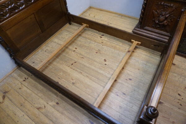 STARE BRETOŃSKIE ŁOŻE RĘCZNIE RZEŹBIONE ORYGINAŁ !!