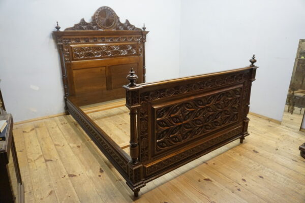 STARE BRETOŃSKIE ŁOŻE RĘCZNIE RZEŹBIONE ORYGINAŁ !!