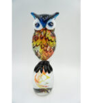 SZKŁO MURANO, FIGURA SOWA KOLOROWA!!