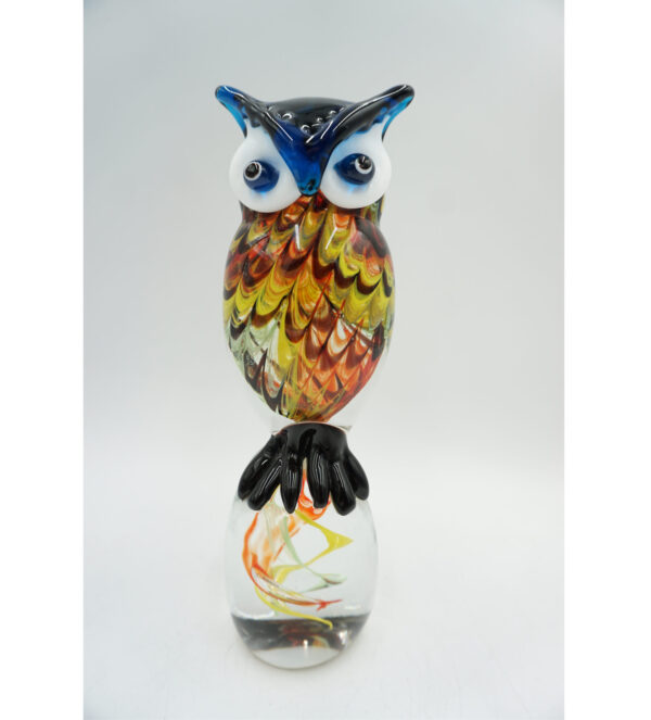 SZKŁO MURANO, FIGURA SOWA KOLOROWA!!