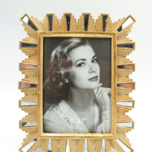 ZŁOTA DEKORACYJNA RAMKA RAMA NA ZDJĘCIE Z LUSTERKAMI