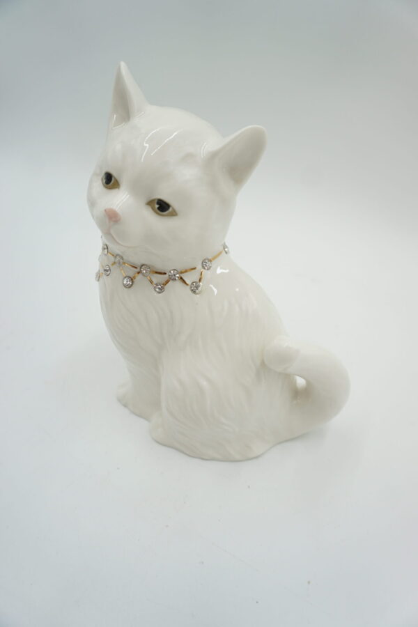 PIĘKNA PORCELANOWA FIGURKA KOTKA