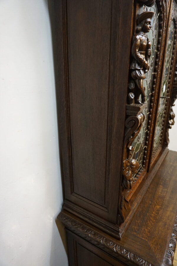 STARY FIGURALNY KREDENS Z WITRAŻAMI ORYGINAŁ 1820-1850r.