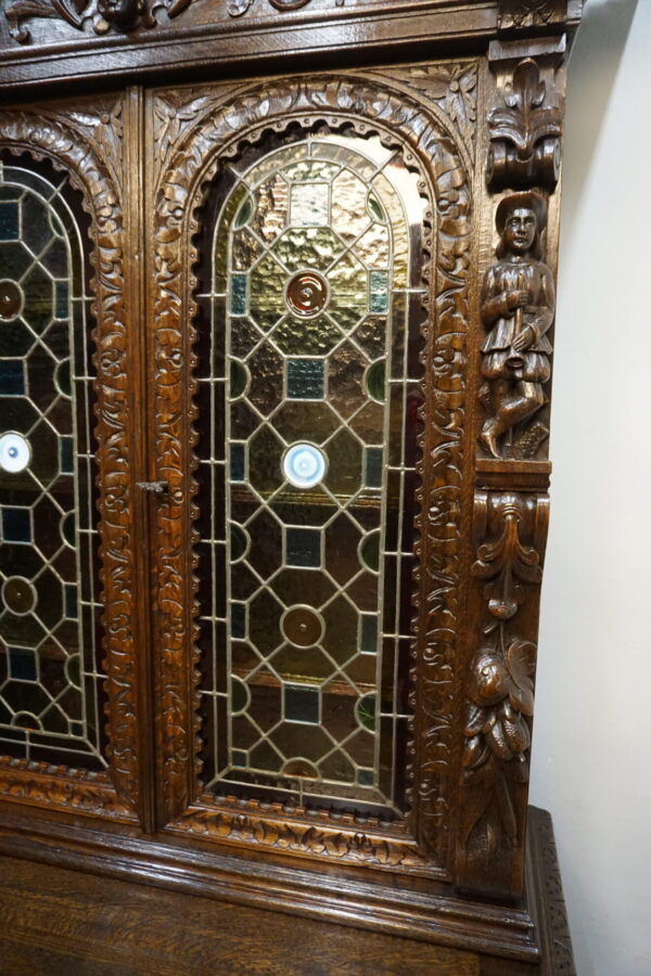 STARY FIGURALNY KREDENS Z WITRAŻAMI ORYGINAŁ 1820-1850r.