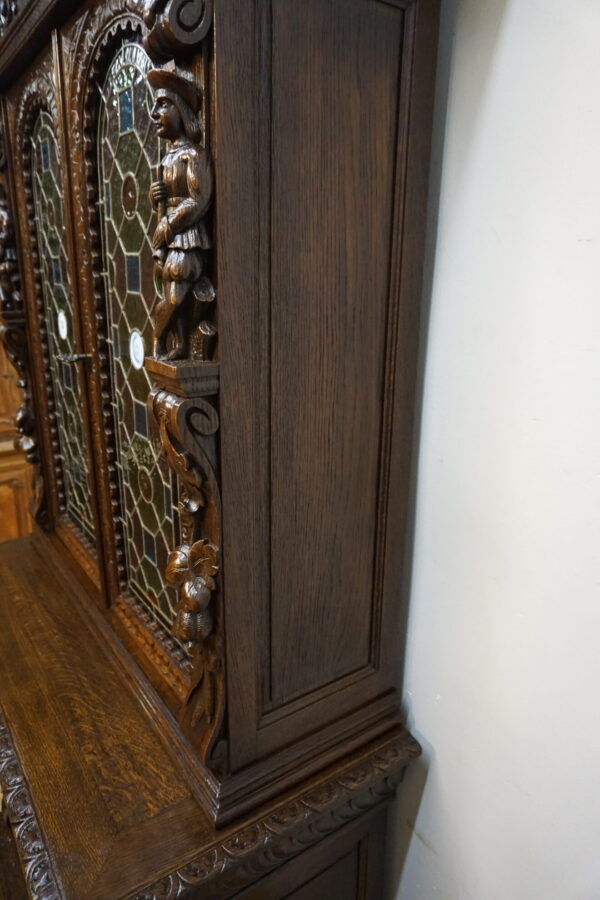 STARY FIGURALNY KREDENS Z WITRAŻAMI ORYGINAŁ 1820-1850r.