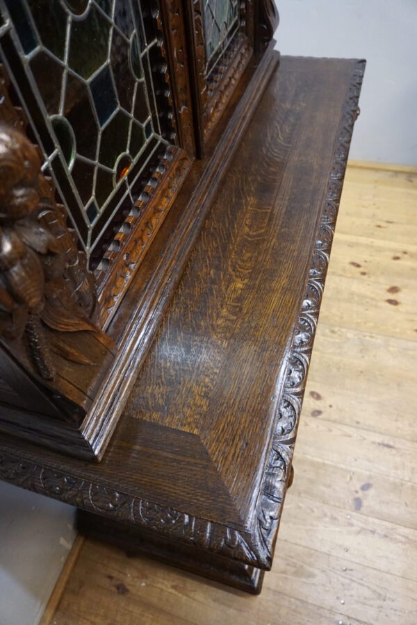 STARY FIGURALNY KREDENS Z WITRAŻAMI ORYGINAŁ 1820-1850r.